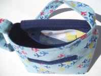 airplane print corduroy purse