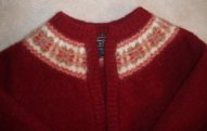 wool sweater after felting