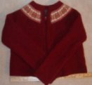 wool sweater after felting